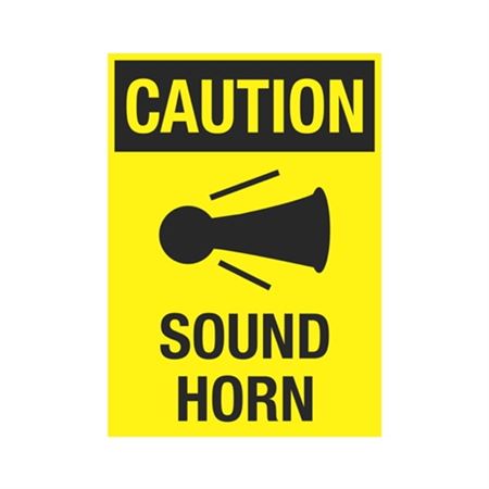 Caution Sound Horn 10" x 14" Sign